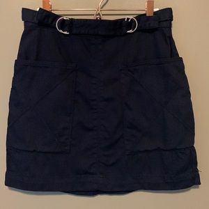 Pilcro and the letterpress by Anthropologie navy mini skirt with pockets Size 6.